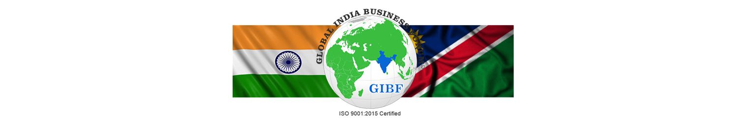 India  Namibia Business and Cultural Council and GIBF logo 