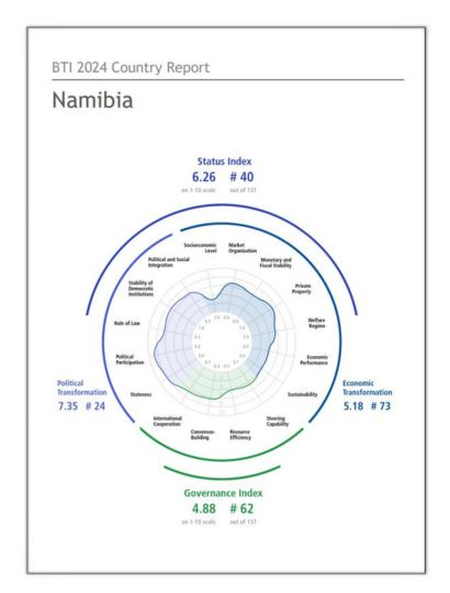 India Namibia Business and Cultural Council - Report and Publication in BTI Country Report 2024